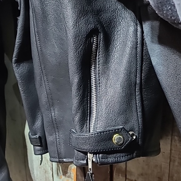 Tannery West Black leather Jacket. NWOT. XL Slimfit - Picture 5 of 10